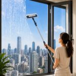 2 in 1 Extendable Window Cleaner Squeegee Wiper - 120cm