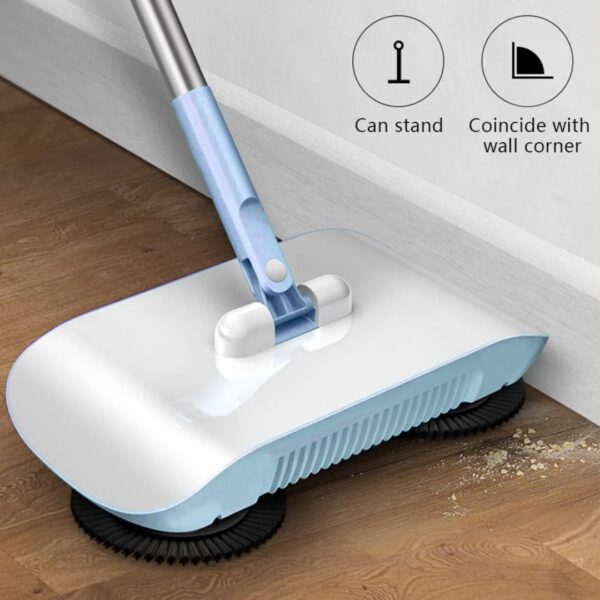3 in 1 Hand Push Sweeper Mop Broom with Dustbin Household Floor Cleaning Tool