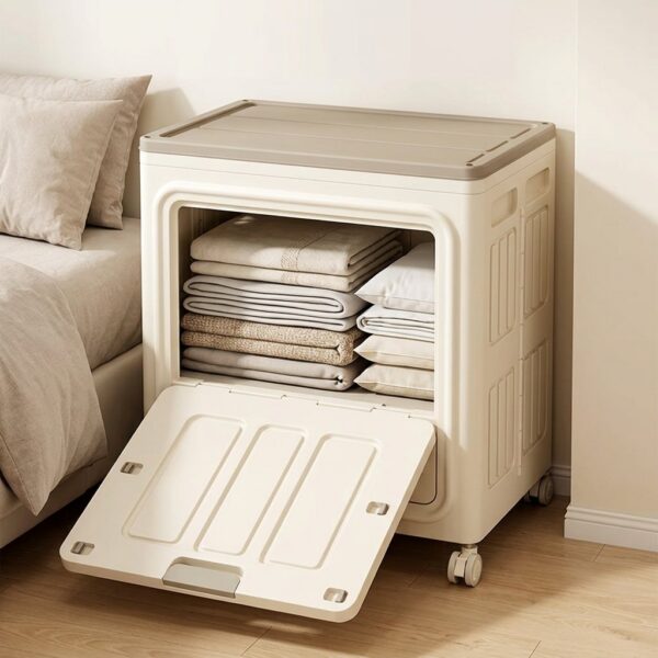 Multi Purpose Space-Saving & Stackable Foldable Storage Cabinet with Wheels