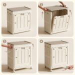 Multi Purpose Space-Saving & Stackable Foldable Storage Cabinet with Wheels