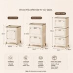 Multi Purpose Space-Saving & Stackable Foldable Storage Cabinet with Wheels
