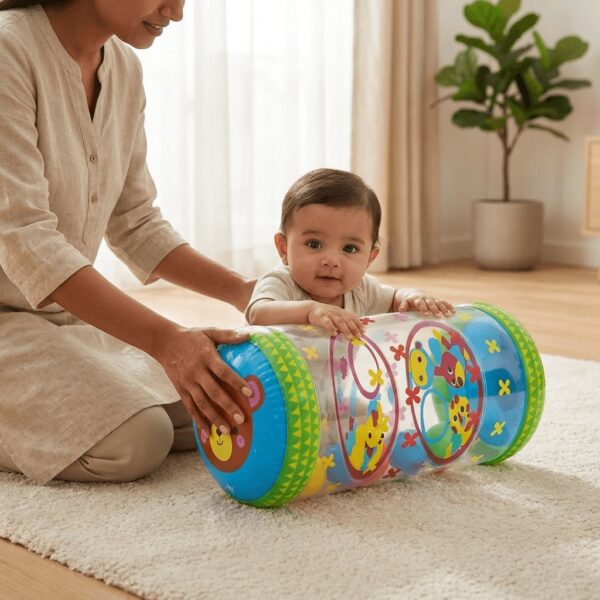 Anti Slip Inflatable Baby Development Activity Crawl Roller Toy