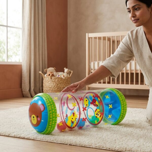 Anti Slip Inflatable Baby Development Activity Crawl Roller Toy
