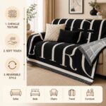 Chenille Fabric Luxury Reversible Throw Sofa Cover