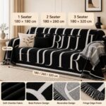 Chenille Fabric Luxury Reversible Throw Sofa Cover