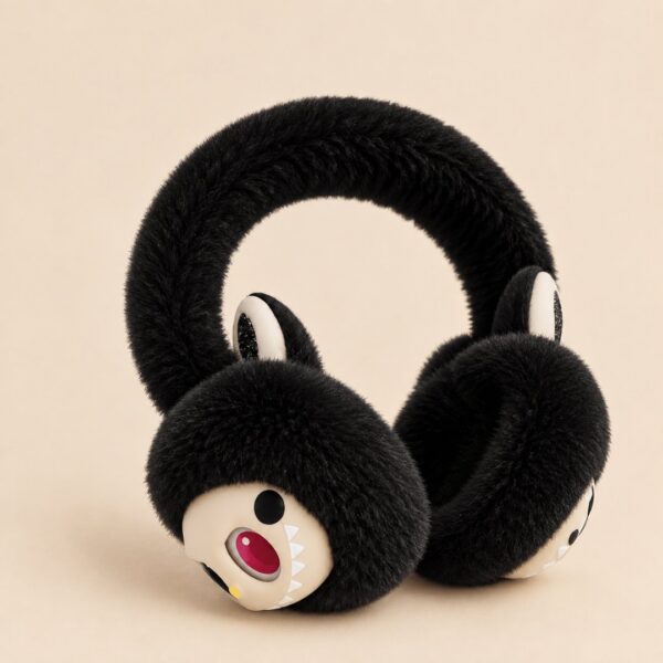 Cute Cartoon Labubu Soft Plush Earmuffs
