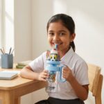 Homero Cute Cartoon Kids Water Bottle with Straw - 1060ml Capacity