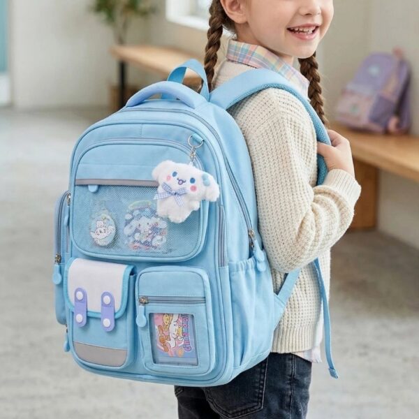 Korean Style School Kids Spacious Compartments Lightweight Backpack