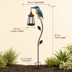 Decorative Outdoor Solar Kingfisher Garden Lantern