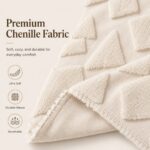 Diamond Pattern Elegant Reversible Chenille Fabric Throw Sofa Cover