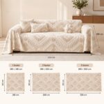 Diamond Pattern Elegant Reversible Chenille Fabric Throw Sofa Cover