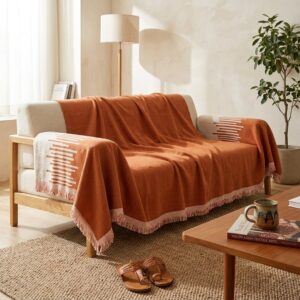 Double Color Premium Chenille Fabric Comfortable Reversible Sofa Cover