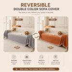 Double Color Premium Chenille Fabric  Comfortable Reversible Sofa Cover