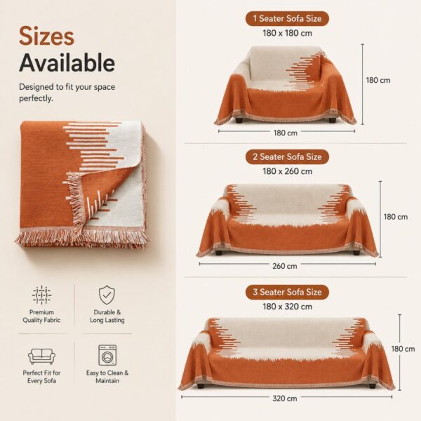 Double Color Premium Chenille Fabric  Comfortable Reversible Sofa Cover
