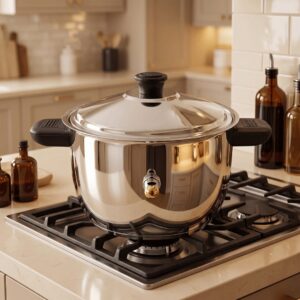 Double Wall Stainless Steel Whistling Milk Boiler