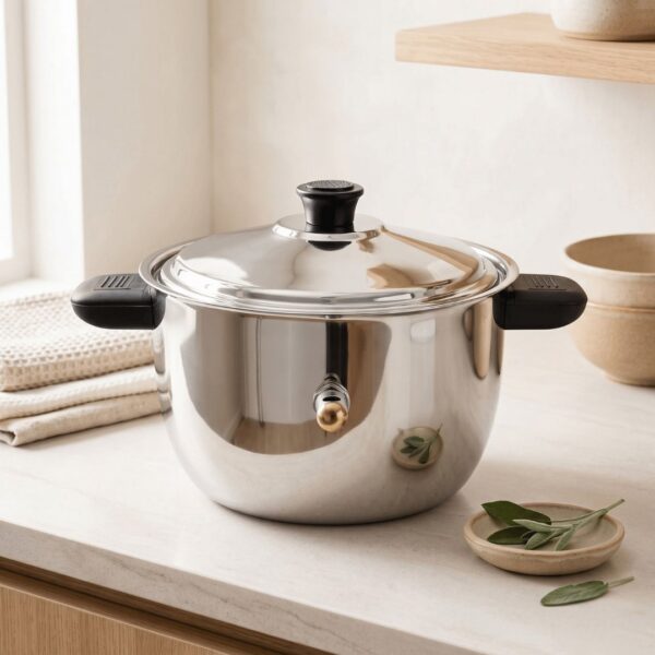 Double Wall Stainless Steel Whistling Milk Boiler