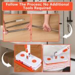 Dry Wet Cleaning Floor Mop with Flexible Clip and Washable Cloth