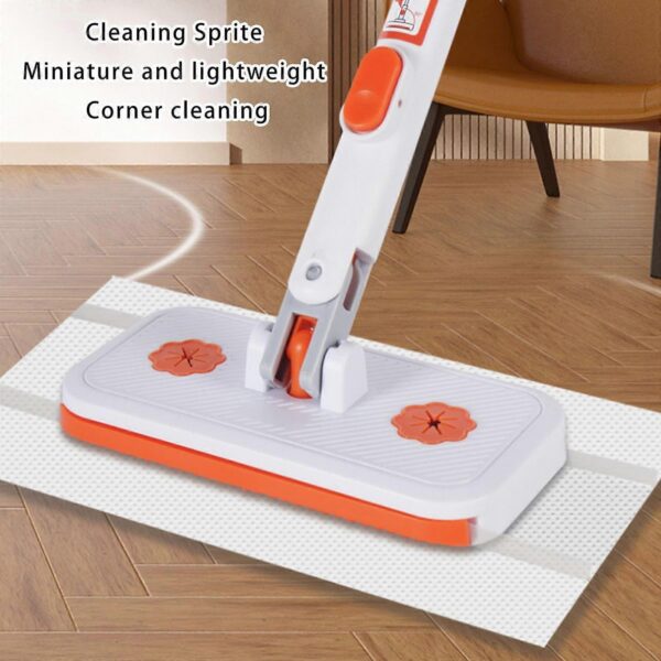 Dry Wet Cleaning Floor Mop with Flexible Clip and Washable Cloth