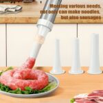 Electric Handheld Pasta and Noodle Maker Machine with 5 Molds