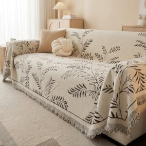 Elegant Reversible Anti Slip Chenille Fabric Sofa Cover