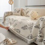 Elegant Reversible Anti Slip Chenille Fabric Sofa Cover