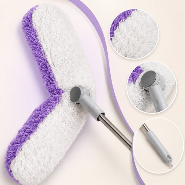 Extendable Dual Head Microfiber Duster with Bendable Cleaning Head