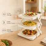Foldable Multi Layer Dish & Prep Tray Storage Rack