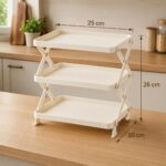 Foldable Multi Layer Dish & Prep Tray Storage Rack