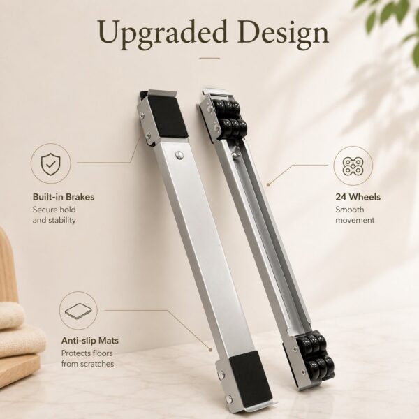 Heavy Duty Appliance Moving Stand with Anti Slip Lockable Roller Base