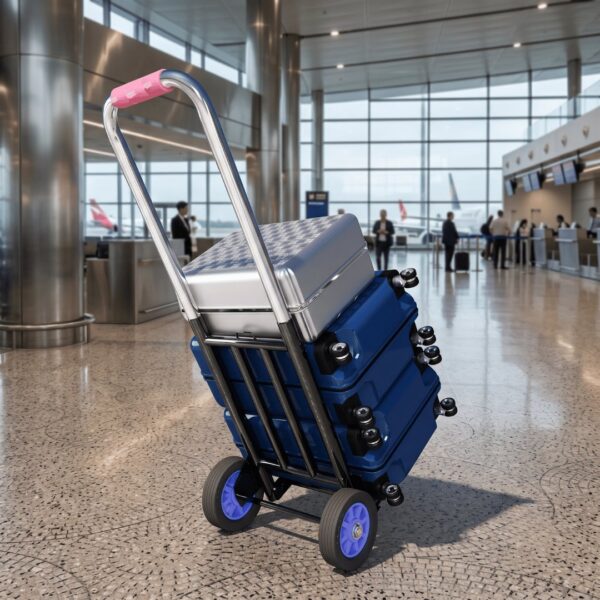 Heavy Duty Foldable Stair Climbing Hand Truck Trolley with Adjustable Handle