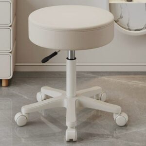 Height Adjustable Soft Cushioned Seat Rolling Stool