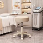 Height Adjustable Soft Cushioned Seat Rolling Stool