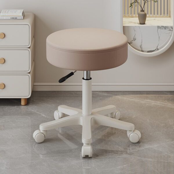 Height Adjustable Soft Cushioned Seat Rolling Stool