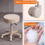 Height Adjustable Soft Cushioned Seat Rolling Stool