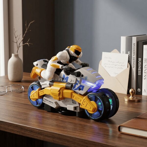 HOMERO 2-in-1 Electric Stunt Transforming Thrilling Motorcycle Toy