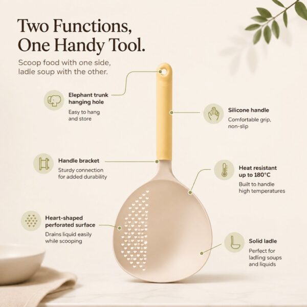 Homero 2-in-1 Multi-Functional Kitchen Colander Spoon
