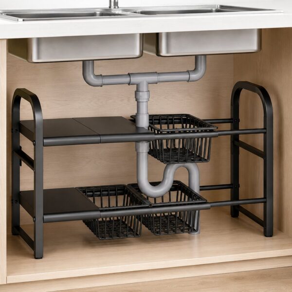 Homero 2 Layer Expandable Under Sink Storage Rack