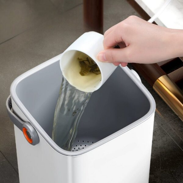 HOMERO 3-in-1 Simple Mountain View Filter Luxury Trash Bin for Living Room and Bathroom