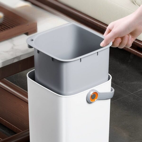 HOMERO 3-in-1 Simple Mountain View Filter Luxury Trash Bin for Living Room and Bathroom