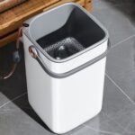 HOMERO 3-in-1 Simple Mountain View Filter Luxury Trash Bin for Living Room and Bathroom