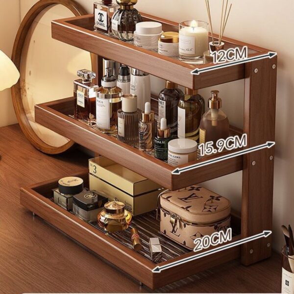 Homero 3-Layer Desktop Bamboo Storage Rack Organizer