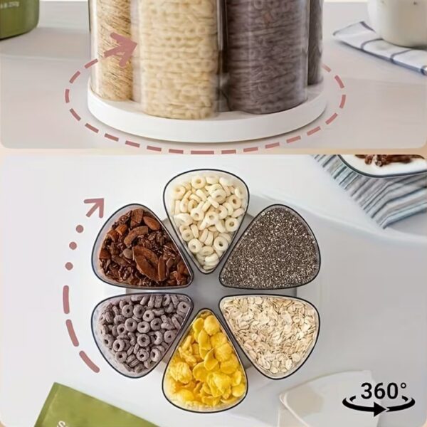 Homero 360° Rotating Base Five Grains Storage Container