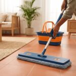Homero 360° Self Cleaning Microfiber Floor Mop with Folding Bucket Set