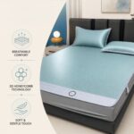 Homero 3D Honeycomb Comfort Breathable Bed Sheet Set with Pillow Cover - 150×200cm