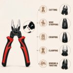 HOMERO 5 In 1 Multifunctional Interchangeable Head Heavy Duty Pliers Tool Set