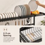 HOMERO Adjustable Multipurpose Over Sink Dish Drying Rack 85cm