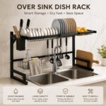 HOMERO Adjustable Multipurpose Over Sink Dish Drying Rack 85cm