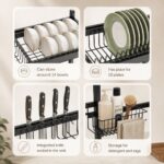 HOMERO Adjustable Multipurpose Over Sink Dish Drying Rack 85cm
