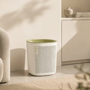 Air Flow Modern Household Trash Can (18L, CREAM)