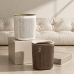 Air Flow Modern Household Trash Can (18L, CREAM)